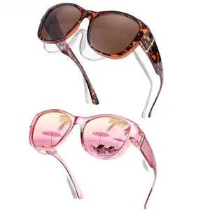 Women's Polarized Fit-Over Sunglasses, UV400 Protection, Anti-Glare, Lightweight TR90 Frame, Prescription Glasses Compatible, Trendy Eyewear for Driving, Outdoor Activities, Sunglasses For Women