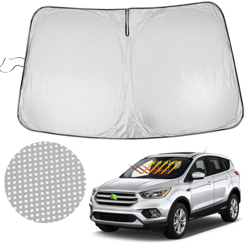 Windshield Sun Shade for Ford Escape 2013-2019 Custom Fit 240T Reflective Fabric Double Thickness Foldable Sun Visor, 99% UV Protection Keeps Car Cooler Car Sunshade