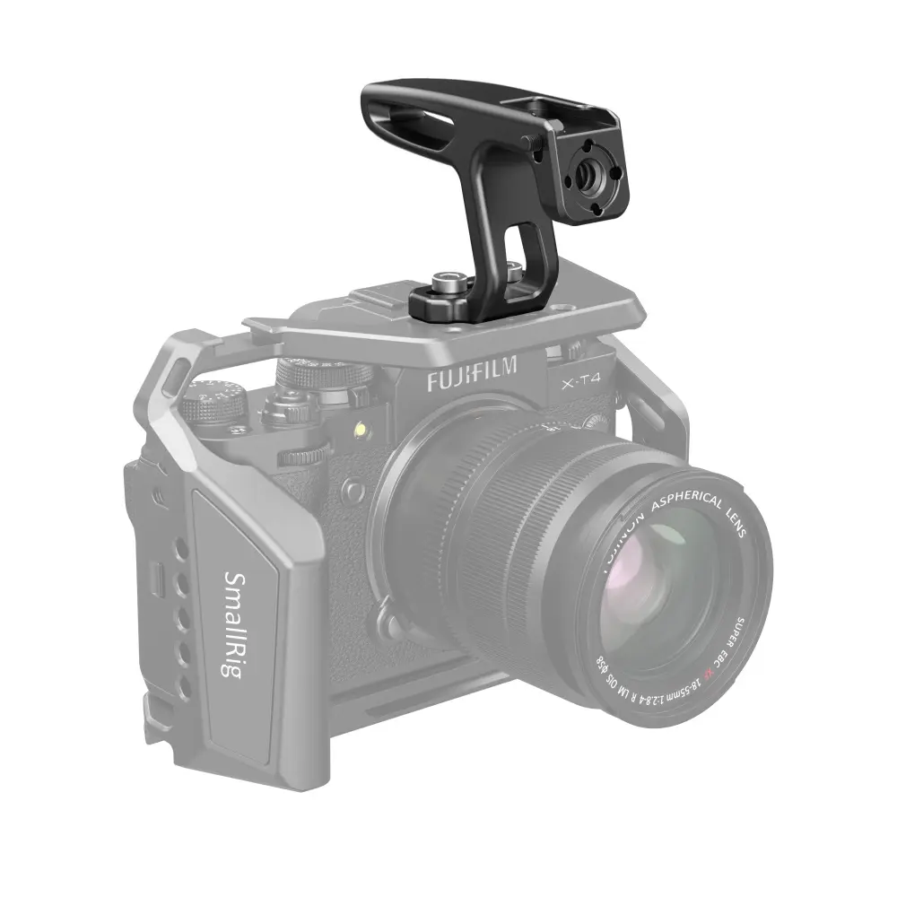 SmallRig Mini Camera Top Handle (1 x Handle) - Aluminum Alloy Camera Accessories for Mirrorless Users, Arri Mount, Cold Shoe Mount, Anti-Off Button, Compact Comfortable Grip, Includes Wrench (79G Lightweight Devices)