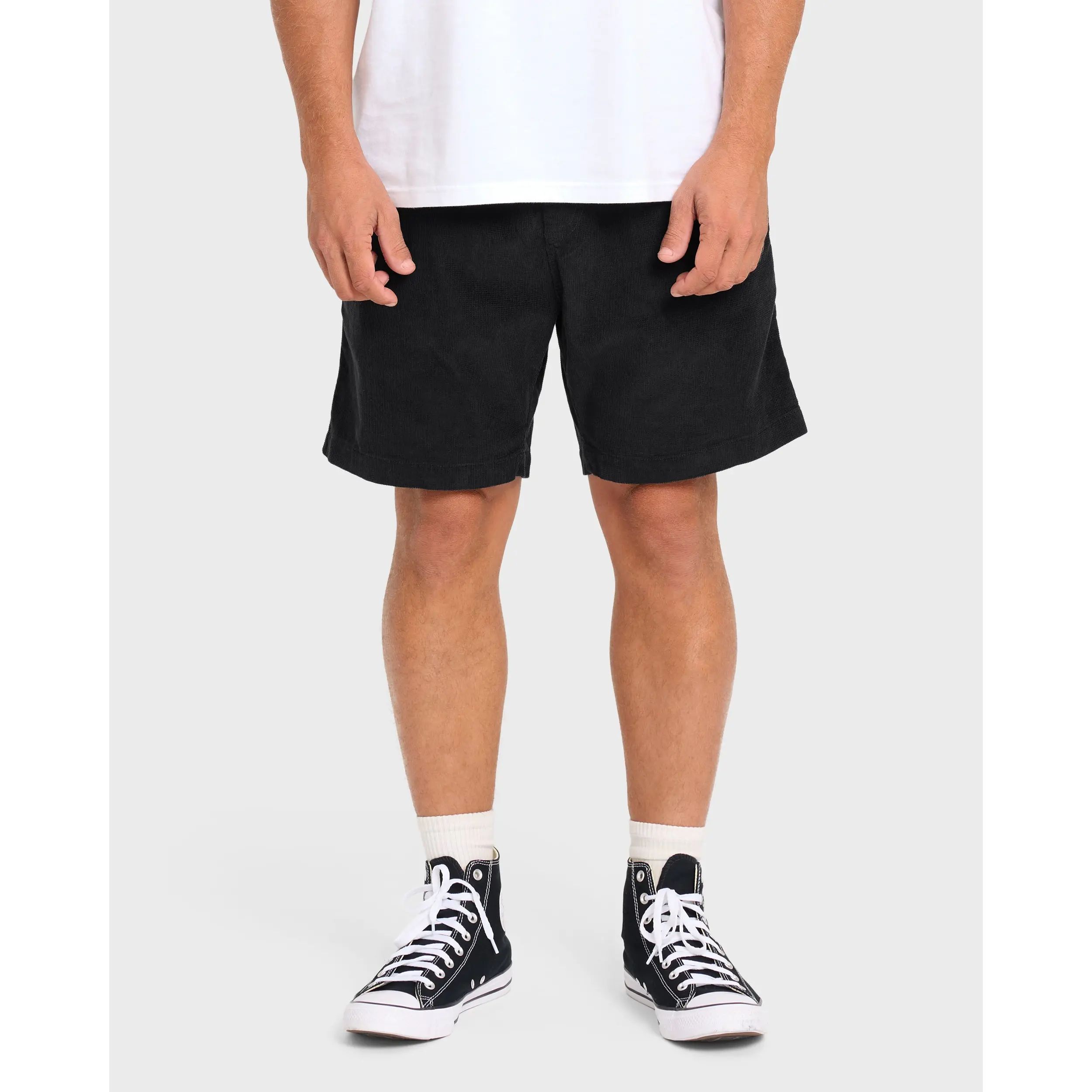 Larry Layback Corduroy Shorts - Black