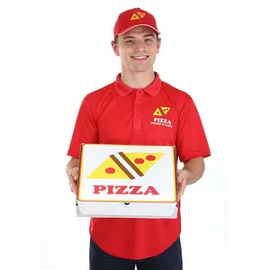 Adult Pizza Delivery Guy Costume with Box
