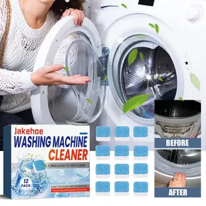 3-in-1 Washing Machine Cleaner Tablets - Descale, Disinfect & Deodorize in 1 Step, Deep Clean Washing Machine Tablets, Remove Hidden Dirt & Bacteria in 1 Cycle, Powerful Cleaning Tablets