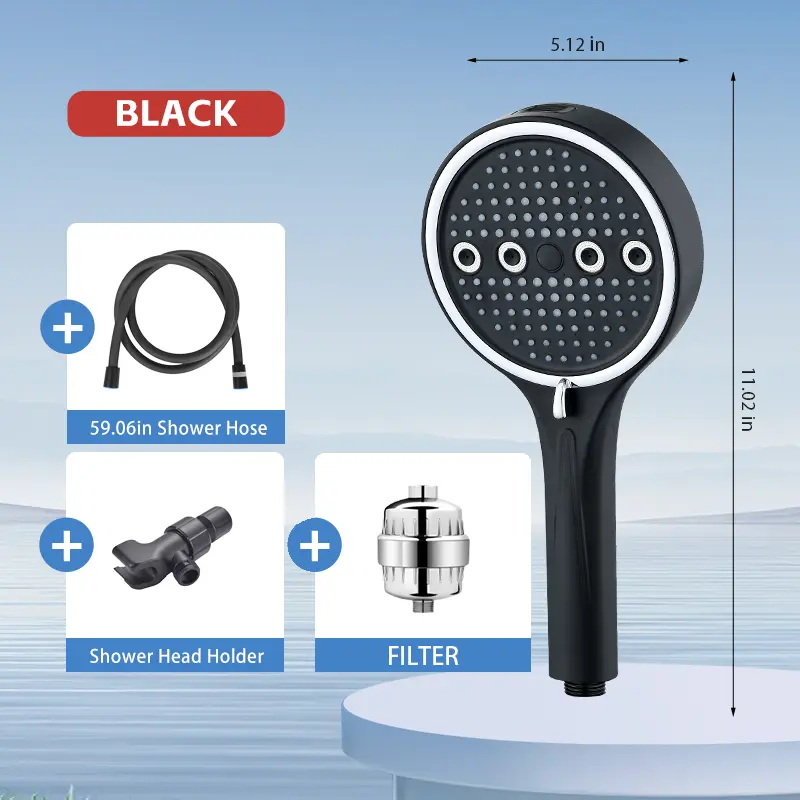 [Matte Black]+[shower Filter]