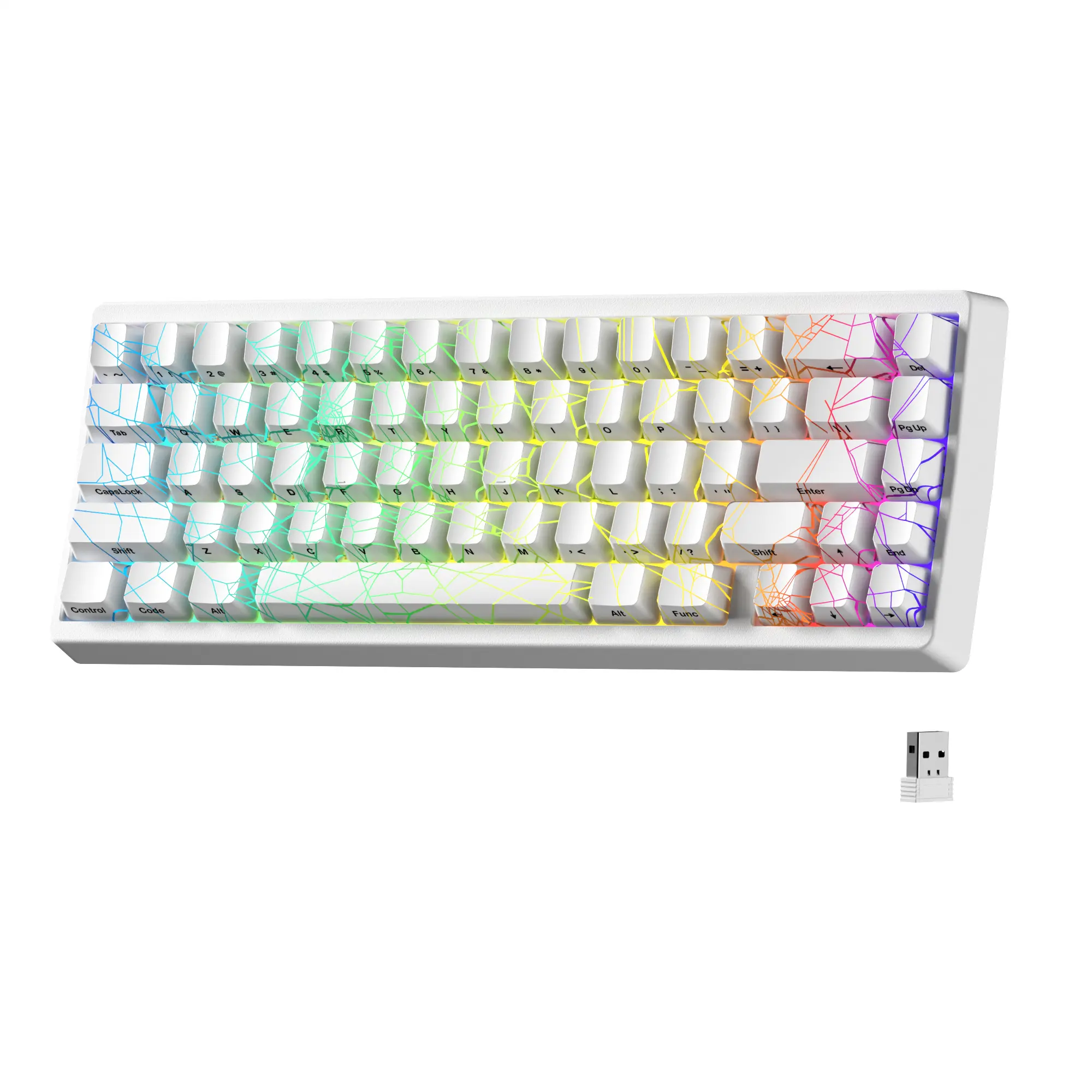 XVX M67 Jadestone Keyboard with Spider Web IMD-Tech Keycaps, QMK