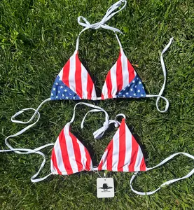 American Flag Bikini Top