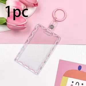 Transparent Card Holder/Keychain, Retractable Badge Reel, Nurse Badge Reel. Suitable For Keys, Tools, Cards, Id Cards, Bank Cards, And School Meal Cards.