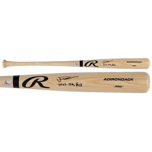 Justin Crawford Philadelphia Phillies Autographed Rawlings Pro Blonde Bat with "2022 17th Pick" Inscription - Fanatics Authentic Certified