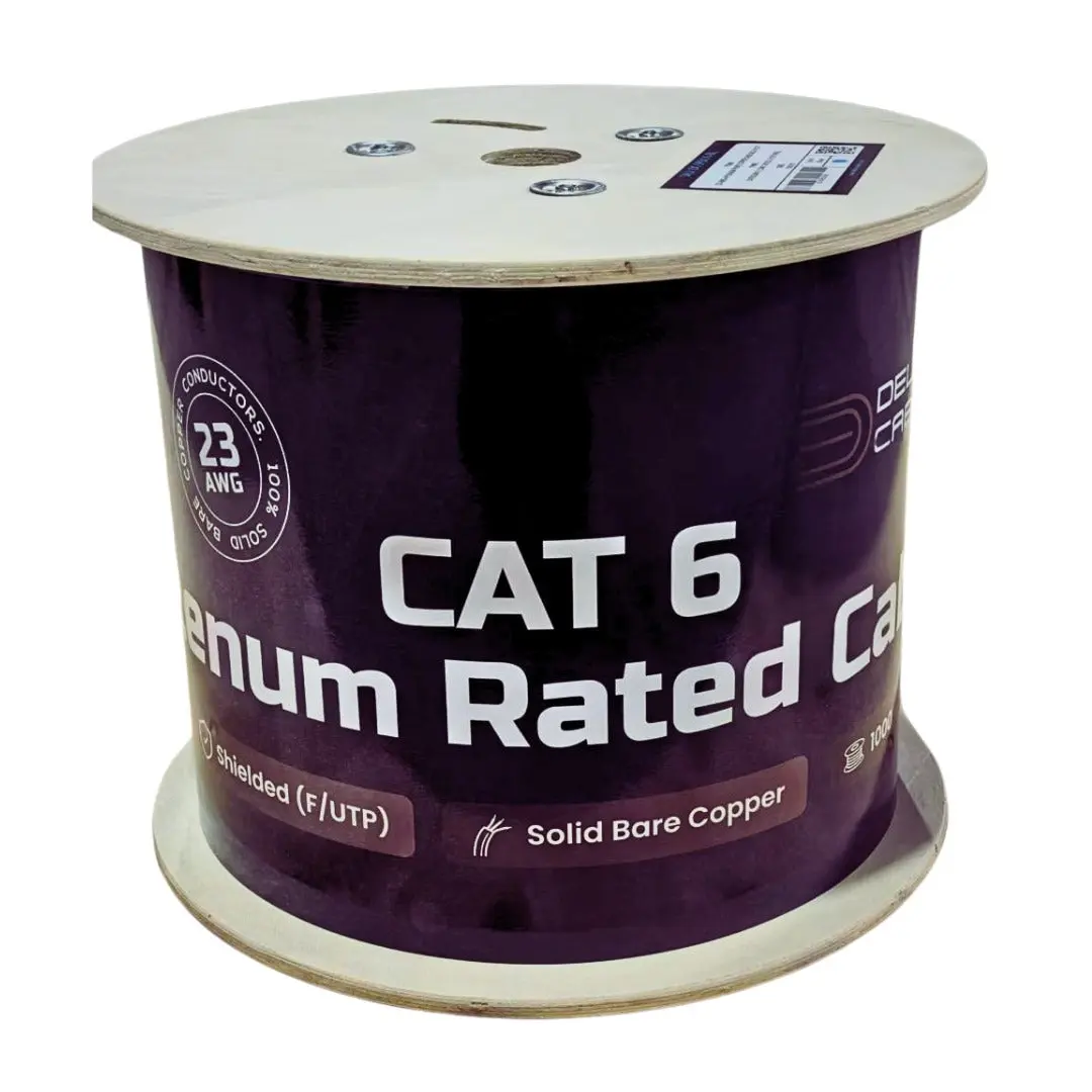 ETL Listed Cat6 F/UTP CMP 100% Solid Bare Copper Ethernet Cable