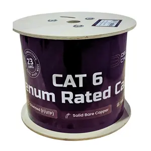 ETL Listed Cat6 F/UTP CMP 100% Solid Bare Copper Ethernet Cable