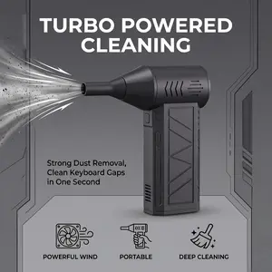 Adjustable Speed Handheld Turbo Blower, Powerful Air Duster for Keyboard, Car Interior & Camping Gear, Compact & Easy to Carry