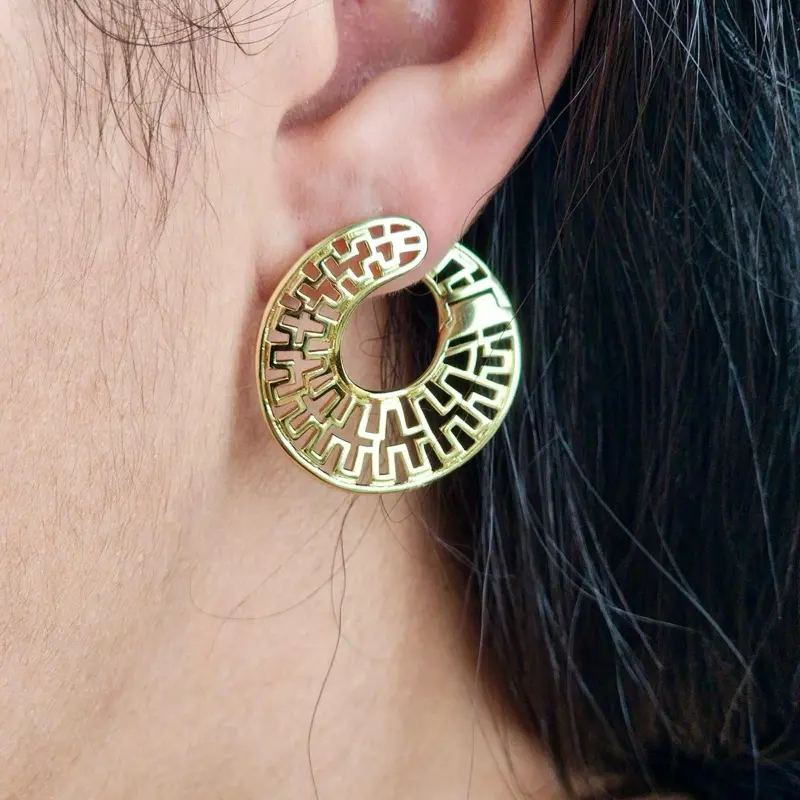 ViOrO 14K Gold Plated Earrings - Electro Laminated for Daily Use. Women Fashion Jewelry - Stylish Accessories
