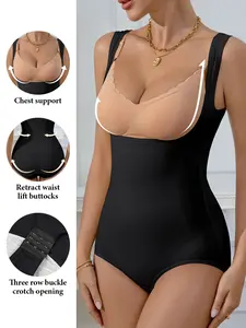 Women's Shapewear Bodysuit Tight Belly Control Hip Lifting Underwear, Tummy Control Compression, Minimalist Style, Regular Length, All Seasons