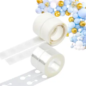 [Halloween Decor]Balloon Arch Kit, Balloon Garland Kit, 32.8 Ft Balloon Tape Strip Double Hole, 200 Dots Point Glue Stickers, DIY Balloon Decorating Kit for Valentines Birthday Wedding Graduation Decorations