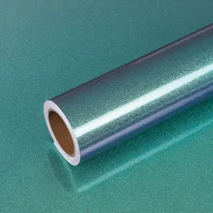 VEELIKE Chameleon Glitter Peel and Stick Wallpaper, Glossy Sparkle Teal Contact Paper for Countertops Refrigerator Cabinets Drawer, 15.7''x118'' Waterproof Self Adhesive Holographic Shimmer Vinyl Roll