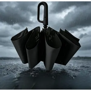 10 Ribs Automatic Golf Umbrella |   Windproof Sun & Rain Protection, Foldable Portable for Travel & Outdoor