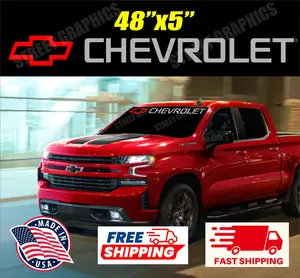Chevrolet Windshield Vinyl Decal – Front Banner Sticker for Cars & Trucks | Waterproof Automotive Graphic