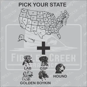 State Shape Hunting Dog Duck Dog Decals Available In Any State Shape