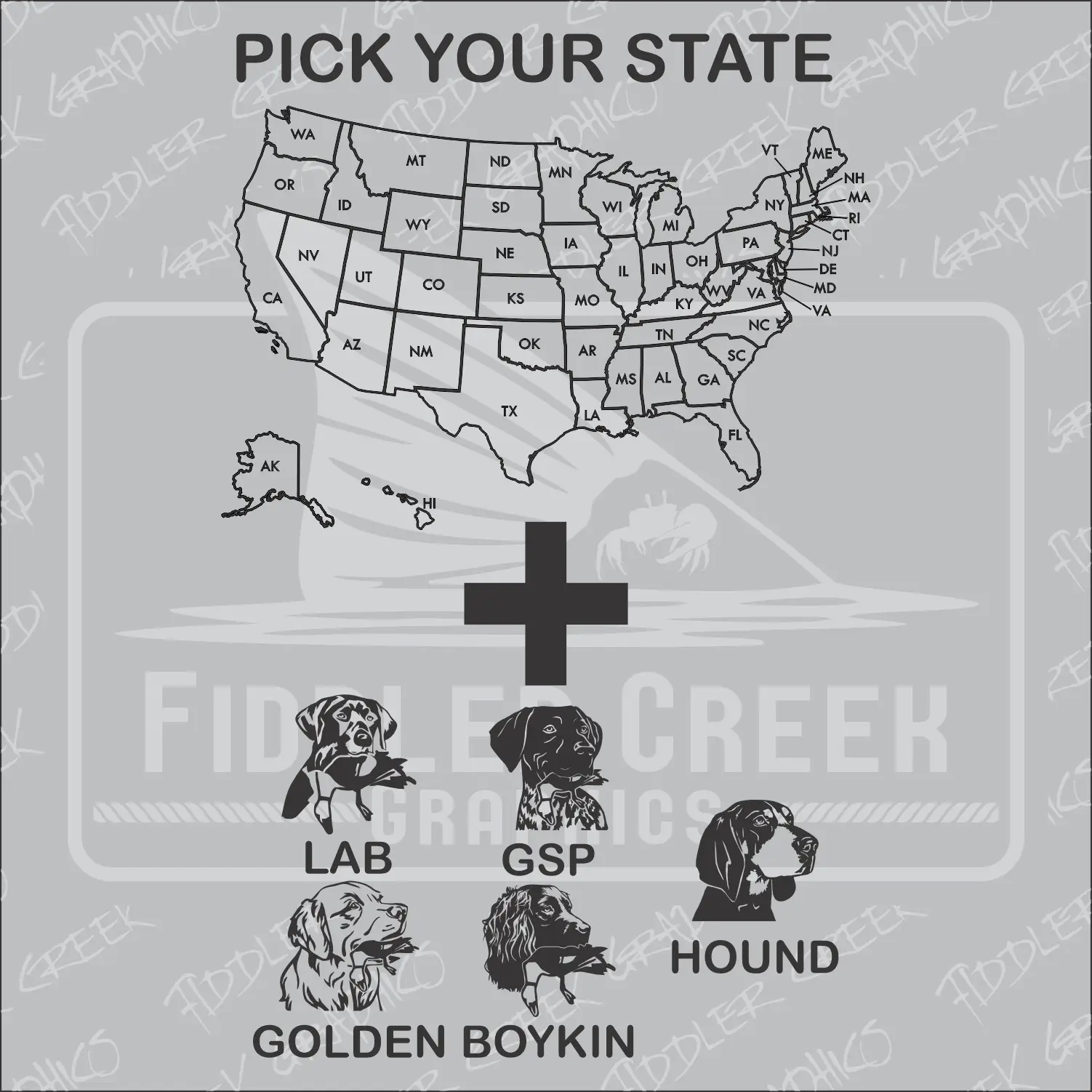 State Shape Hunting Dog Duck Dog Decals Available In Any State Shape