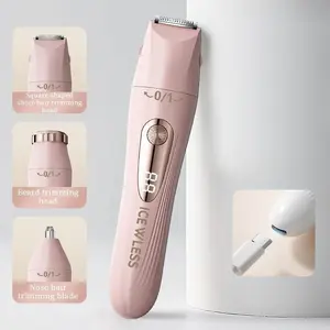 3 Head Replaceable Electric Razor, Multifunctional Hair Shaver, Trimmer & Epilator Set, USB Rechargeable Design, Essential for Women Daily Use