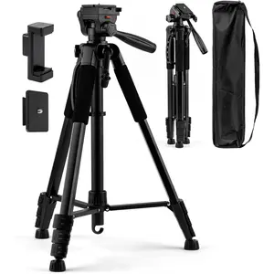 72'' Camera Tripod,  Lightweight Portable Tripods Stand with Carry Bag, Professional Travel Complete Tripod for DSLR Cellphone Live Streaming Vlog