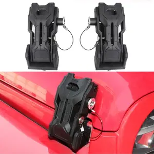 Hood Latches Lock Compatible with 2018-2025 Wrangler JL JT 4XE Jeep Wrangler JL Accessories 1Pair