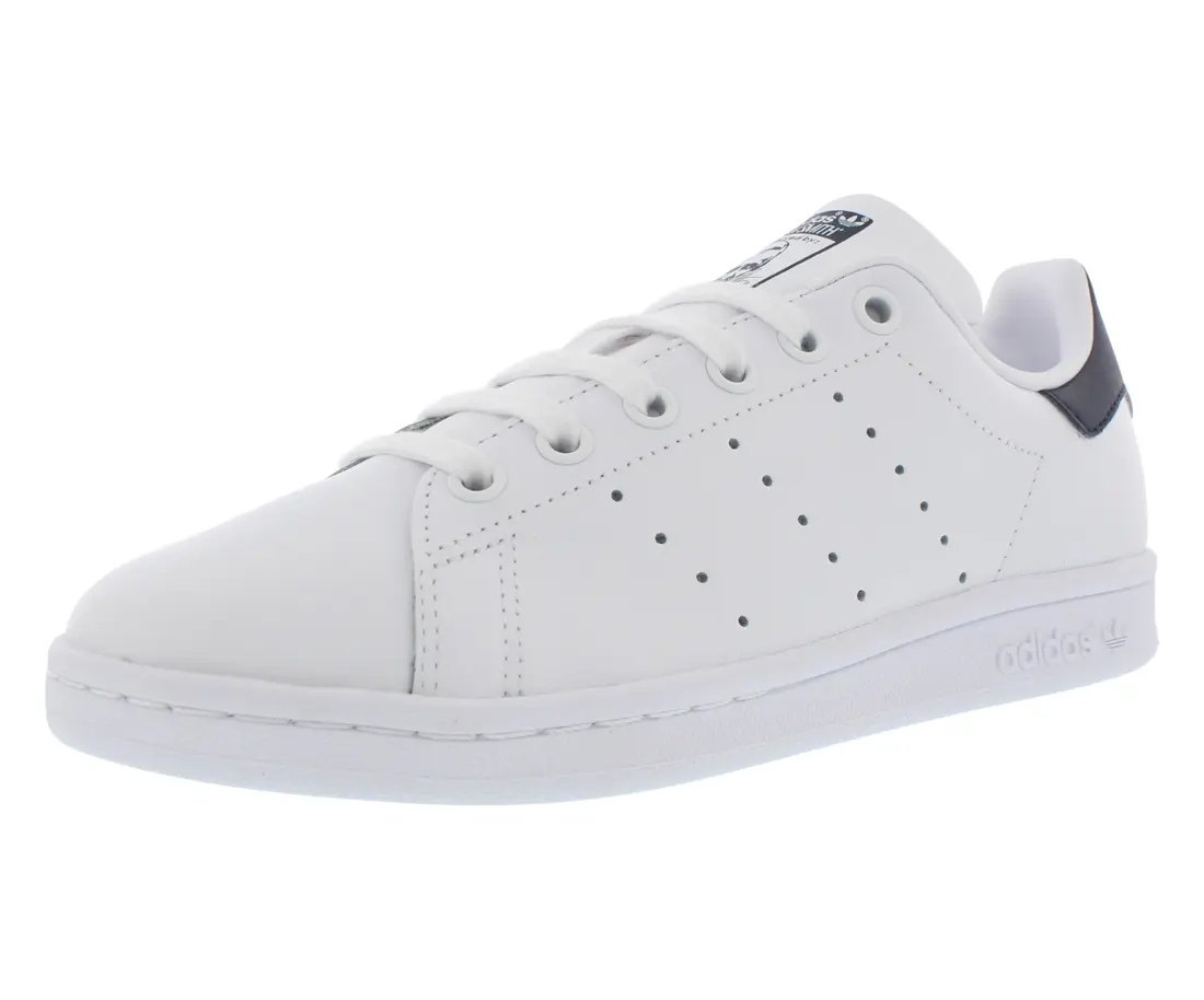 Women's Adidas Originals Stan Smith Sneakers - Classic Solid Round Toe Shoes with Stripes for Everyday Athletic, Casual Wear