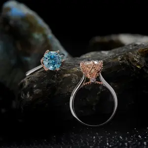 【#381】Free Upgrade Colors 2CT Antique Milgrain Floral Ring Synthetic Moissanite Rings in 925 Sterling Silver