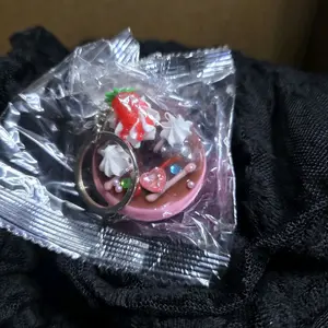 Pink & Chocolate Donut Keychain