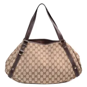 Pre-owned GUCCI Canvas Shoulder Bags Preloved Beige GG Abbey Tote BD2C68H 112224 H