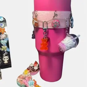 The 'Cup Bracelet' by SnapBliss, Pink, Elevate Your Drink Game with Our Trendy Velcro-Bracelet for Tumbler Cups! Customize/Accessorize effortlessly! ideal holiday