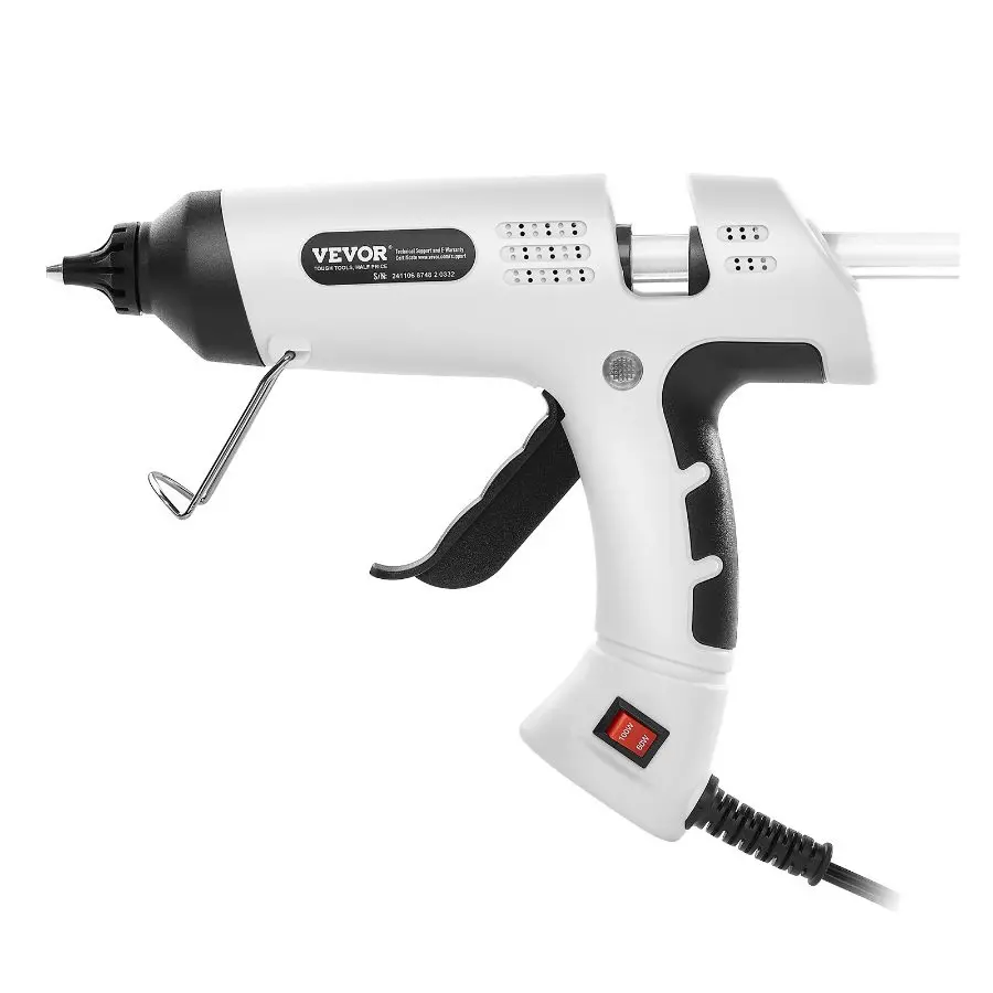 VEVOR Hot Glue Gun, 60/100W Dual Power, Mini Hot Glue Gun with 20 Premium Glue Sticks and Oxford Cloth Bag, Fast Preheating High Temp Melt Glue Gun for Crafts, Arts, DIY, Quick Home Repairs, White