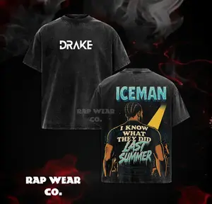 "THE ICEMAN" DRAKE VINTAGE 2.0 TEE, Unisex Rap Shirt, Rap Tee, Music Fans Shirt, Rapper Merch Gift for Him Gift For Her, Y2K Womenswear And Menswear Graphic Tee Top Crewneck Apparel Streetwear Tshirt