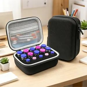 15 Slots Insulin Vial Protector Case, Diabetic Vial Organizer Bag Fit 1ml-10ml Vials, Fridge Travel Insulin Carrying Case No Ice Pack
