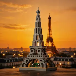 Micro Diamond Particle Building Blocks Assembly Building Decoration Toys Creative Home Decoration European Architecture Landmarks DIY Models Christmas Gifts