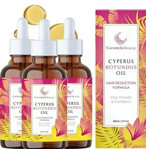 Caramela Beauty Cyperus Rotundus Oil (3-PACK) - Natural Hair Reduction - 60ml/2oz