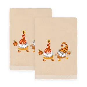 Linum Home Textiles Autumn Gnomes - EmbroideredLuxury Towels