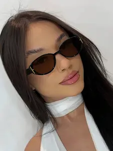 Women's Vintage Oval Frame PC Eyeglass Legs, Fashionable Multi-Style Outdoor Protection, Stylish Glasses Accessories, Trendy Vintage Sunglasses