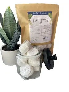 Sea Spray Soap Natural Toilet Cleaning Bombs with Enzyme Formula & Essential Oils - 12 Pack - Zero Waste, Septic Safe, Effortless Cleaning - Lemongrass Scent