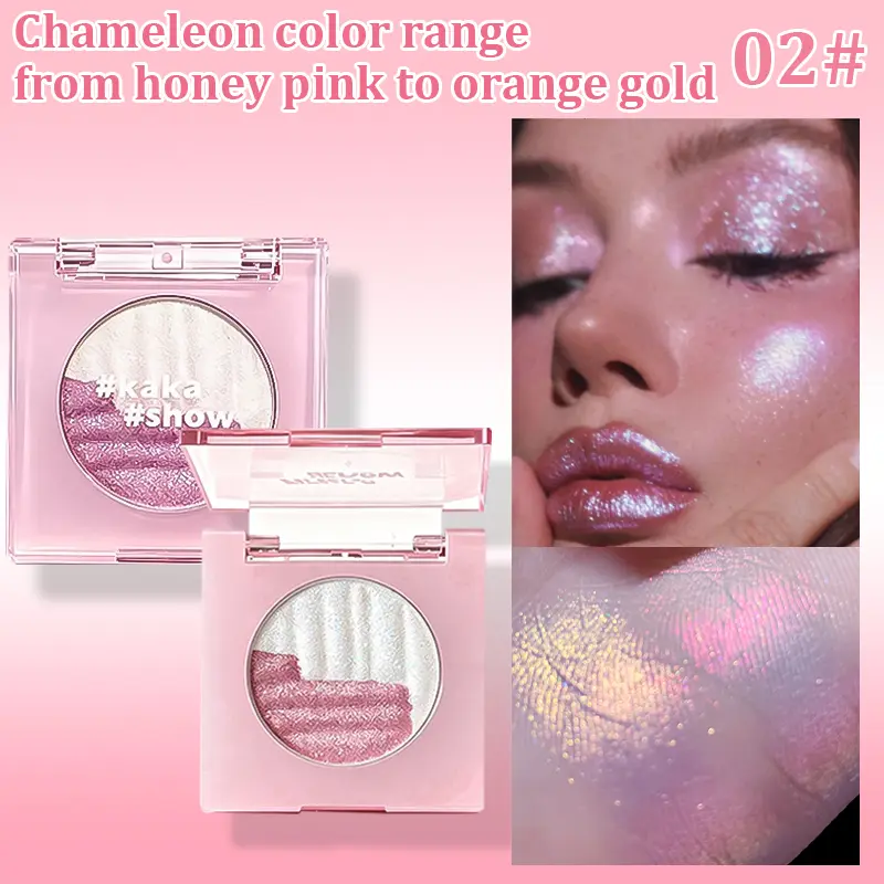 3-Piece Highlighter & Blush Set - Multichrome Shimmer & Matte Finishes | For Face & Body, Face Time Palette Topical   MakeupGlow CosmeticLong-Lasting Pigment | Perfect for Fall Festivals, Halloween Parties & Stage | Halloween Gift Idea!