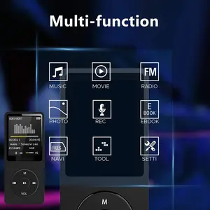 Bluetooth-compatible Mp3 Music Player Lossless Portable Fm Radio External Ultra-thin Student Sports Walkman Mp3 Player Recorder
