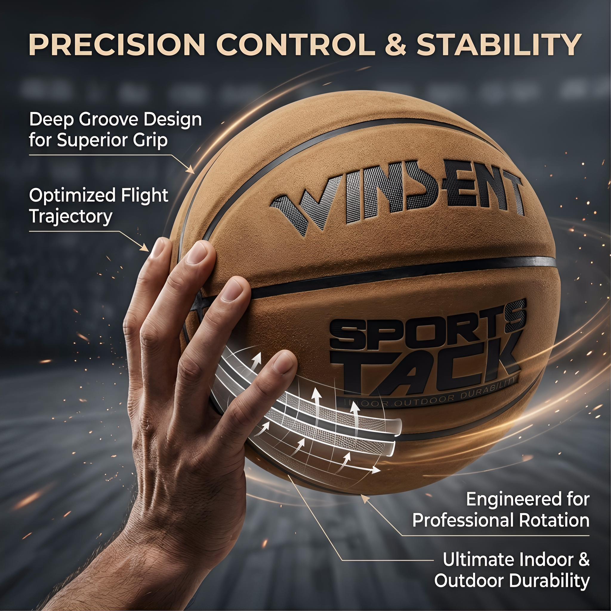 Premium Suede Basketball , Sweat-Absorbent Non-Slip, Pro-Level Performance for Training & Games