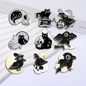 2026 Spring New Arrival Brooch, 9-Piece Set, Cartoon Crow Series, Badge Pin, Fashionable Accessory, Delicate Brooch, Suitable for Backpacks and Clothing Decoration, Elegant Gift, Perfect for Giving