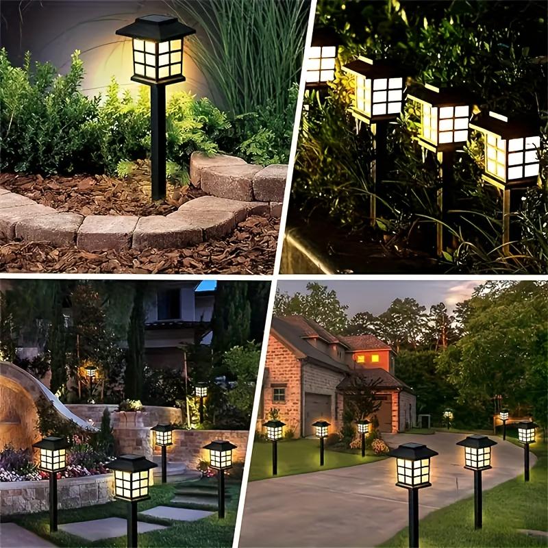 24-Piece Set of Imperial-Style White Light Garden Lights Solar-Powered Outdoor Security Lights Waterproof Christmas Decorative Lights Ideal for Home Gardens and Autumn Festival Party Decorations