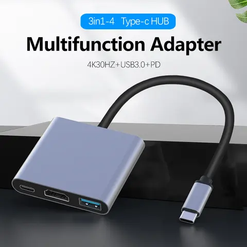 USB C to HDMI Digital AV Multiport Adapter - Thunderbolt 3-4 Universal Hub Converter with 4K HDMI, USB 3.0, PD Fast Charging, Plug-and-Play for Laptop, Windows, Games, iPhone 15-17 Pro/16 Plus/17 Pro Max, MacBook Pro/Air, Galaxy S8/S9, Android, Chrome