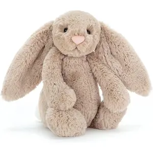 Bashful Beige Bunny Stuffed Animal, Medium 12 inches - Rabbit and Bunny Plush Toy - Classic Children's Gift