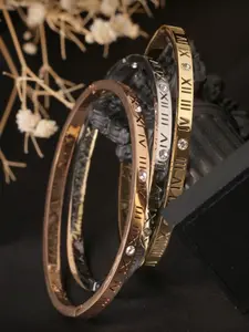 Stainless Steel Rose Gold Hollow Roman Numeral Bracelet, Minimalist Fashion Silver Diamond Bracelet for Women, Fashionable Jewelry Accessories