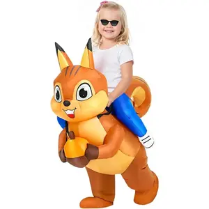 XP-CPA06  Squirrel Costume Inflatable Costume Kids Blow Up Ride On Halloween Costume