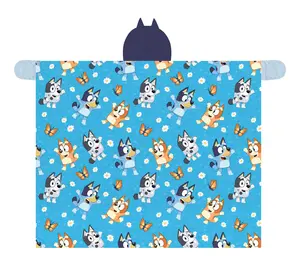 Bluey 50"x60" Hooded Throw with Hand Pockets