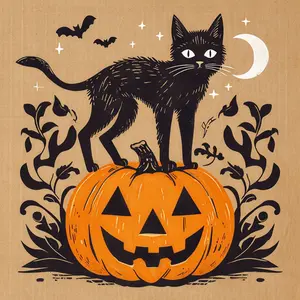 Halloween Cat Magnet