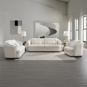 Acme LV02770-71 Mariko Beige Linen-Like Fabric Sofa & Love Seat Set with Rounded Backs for Cozy Living Space